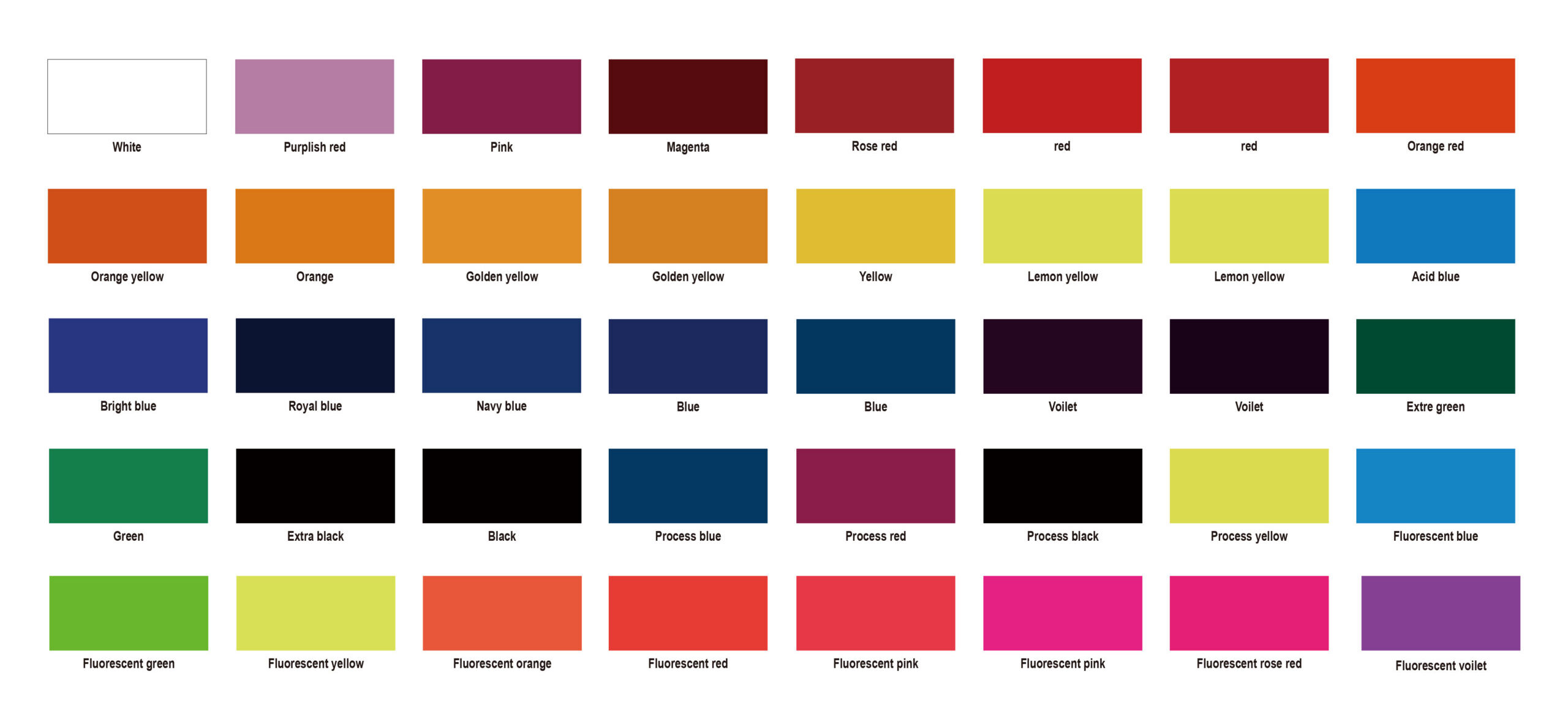 silicone ink color